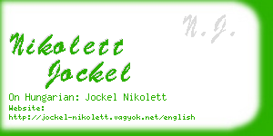 nikolett jockel business card